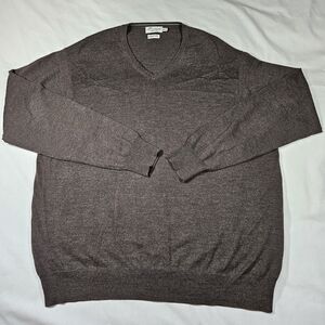 Peter Millar Crown Soft Men's V-neck Sweater Brown 2XL Merino Wool/Silk Blend